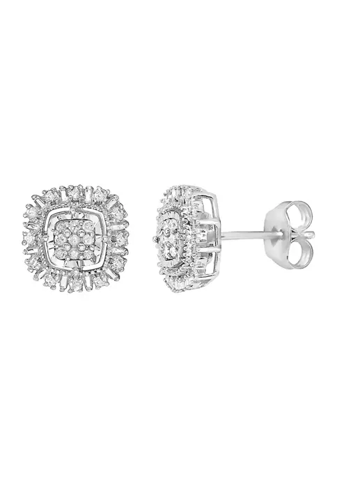 Discount ❤️ 1/5 ct. t.w. Diamond Earrings in Sterling Silver by Effy® 🎁 2 Discount ❤️ 1/5 ct. t.w. Diamond Earrings in Sterling Silver by Effy® 🎁 - Image 2