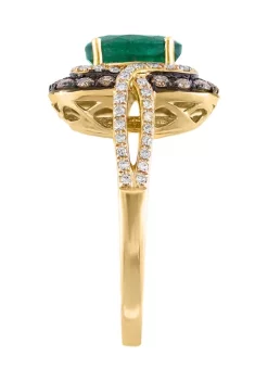 Best reviews of ✔️ 1/2 ct. t.w. Diamond and 1.14 ct. t.w. Emerald Ring in 14K Yellow Gold by Effy® 🛒 -Effy® Sales Shop Belk 4597