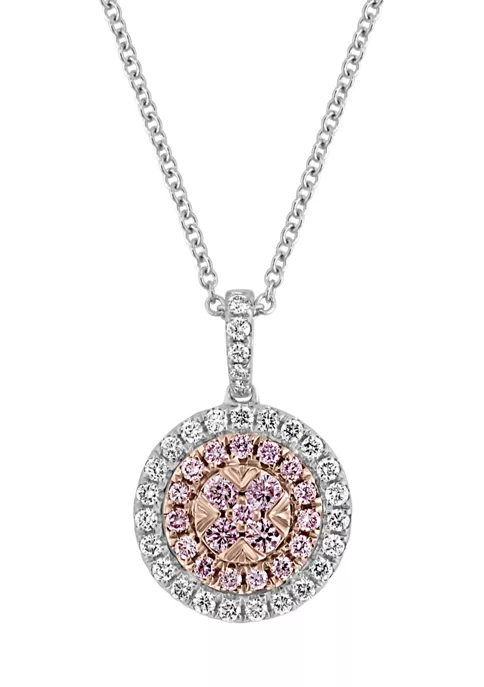 Wholesale ✨ 1/2 ct. t.w. Diamond Rose Pendant Necklace in 14K Two Tone Gold by Effy® 🧨 1 Wholesale ✨ 1/2 ct. t.w. Diamond Rose Pendant Necklace in 14K Two Tone Gold by Effy® 🧨