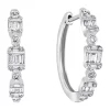 Outlet 💯 1/2 ct. t.w. Diamond Hoop Earrings in 14k White Gold by Effy® ⭐