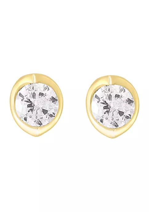 Cheap 🎁 14K Yellow Gold Diamond Earrings by Effy® 👍 2 Cheap 🎁 14K Yellow Gold Diamond Earrings by Effy® 👍 - Image 2