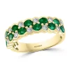 Hot Sale 💯 3/8 ct. t.w. Diamond and 1.25 ct. t.w. Emerald Ring in 14K Yellow Gold by Effy® ✨
