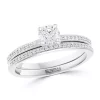 Budget ❤️ 14k White Gold 1/2 ct. t.w. Center Diamond Solitaire and Band Set by Effy® 🔥