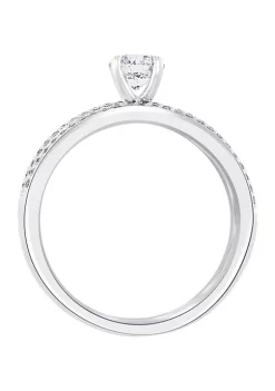 Budget ❤️ 14k White Gold 1/2 ct. t.w. Center Diamond Solitaire and Band Set by Effy® 🔥 -Effy® Sales Shop Belk 4650