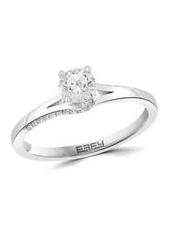 Flash Sale 🤩 14k White Gold 1/2 ct. t.w. Center Diamond Solitaire Ring by Effy® 🌟