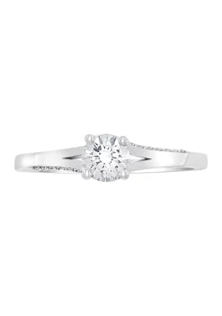 Flash Sale 🤩 14k White Gold 1/2 ct. t.w. Center Diamond Solitaire Ring by Effy® 🌟 -Effy® Sales Shop Belk 4655
