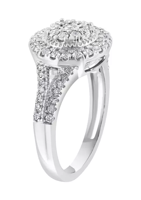 Coupon 🛒 5/8 ct. t.w. Diamond Miracle Set Cluster Ring in Sterling Silver by Effy® 🧨 1 Coupon 🛒 5/8 ct. t.w. Diamond Miracle Set Cluster Ring in Sterling Silver by Effy® 🧨