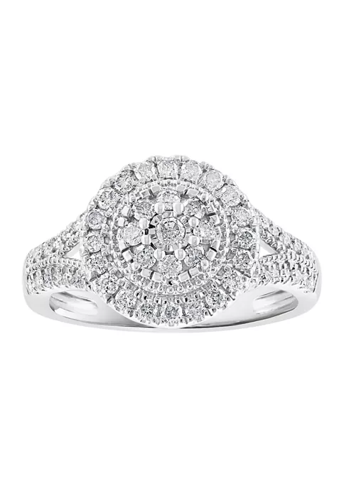 Coupon 🛒 5/8 ct. t.w. Diamond Miracle Set Cluster Ring in Sterling Silver by Effy® 🧨 2 Coupon 🛒 5/8 ct. t.w. Diamond Miracle Set Cluster Ring in Sterling Silver by Effy® 🧨 - Image 2