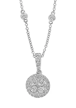 Budget 😍 3/4 ct. t.w. Diamond Pendant Necklace in 14K White Gold by Effy® 🧨 -Effy® Sales Shop Belk 4696
