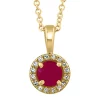 Flash Sale 🤩 14K Yellow Gold Diamond and Natural Ruby Pendant by Effy® 🥰