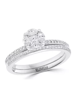 New 🧨 14k White Gold 1/2 ct. t.w. Diamond Ring by Effy® ⭐