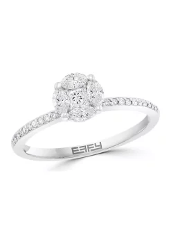 New 🧨 14k White Gold 1/2 ct. t.w. Diamond Ring by Effy® ⭐ -Effy® Sales Shop Belk 4725