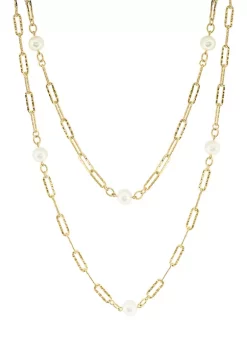 Buy 😀 36" Freshwater Pearl Necklace in Gold Over Sterling Silver by Effy® 🛒 -Effy® Sales Shop Belk 4736
