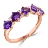 New ✔️ 14K Rose Gold Diamond and Amethyst Ring by Effy® 🧨