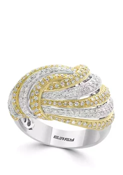 New 😉 1.12 ct. t.w. Diamond Ring in 14k White and Yellow Gold by Effy® 🥰
