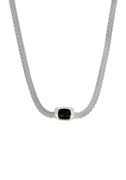 Flash Sale 😉 Onyx Cable Necklace in 18K Sterling Silver by Effy® ❤️