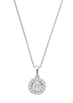 Outlet 🛒 10K White Gold Diamond Cluster Pendant by Effy® ⌛ -Effy® Sales Shop Belk 4775