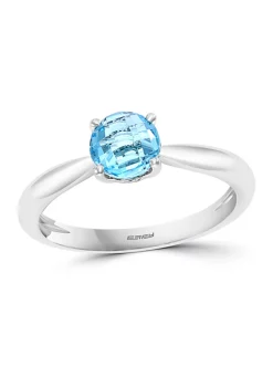 Wholesale 😀 1 ct. t.w. Blue Topaz Ring in 14k White Gold by Effy® 🛒 -Effy® Sales Shop Belk 4798
