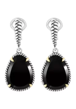 Best Sale 😉 13.11 ct. t.w. Onyx Earrings in Sterling Silver by Effy® 🔔