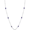 New 😍 1/8 ct. t.w. Diamond and 1.46 ct. t.w. Natural Sapphire Necklace in 14K White Gold by Effy® 🌟
