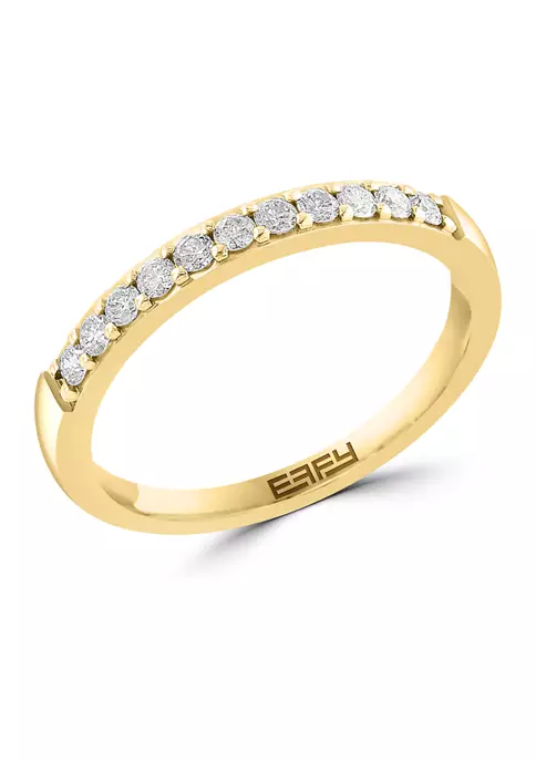 Outlet ❤️ 1/8 ct. t.w. Diamond Band in 14K Yellow Gold by Effy® 🎉 4 Outlet ❤️ 1/8 ct. t.w. Diamond Band in 14K Yellow Gold by Effy® 🎉 - Image 4