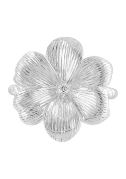 New 🛒 Diamond Flower Ring in Sterling Silver by Effy® ✨ 6 New 🛒 Diamond Flower Ring in Sterling Silver by Effy® ✨ -Effy® Sales Shop Belk 4857
