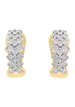 Outlet ⭐ 1/3 ct. t.w. Diamond Earrings in 14K Gold Plated Sterling Silver by Effy® 🔔 -Effy® Sales Shop Belk 4868