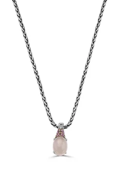 Promo 🌟 5.75 ct. t.w. Pink Quartz and Pink Sapphire Necklace in Sterling Silver by Effy® ⭐
