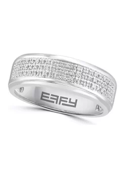 New 🎁 Men's 1/3 ct. t.w. Diamond Ring in Sterling Silver by Effy® 🌟 -Effy® Sales Shop Belk 4900