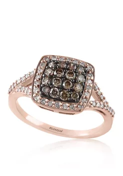 Wholesale 😉 0.60 ct. t.w. Espresso and White Diamond Ring in 14K Rose Gold by Effy® 🎁