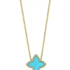 Brand new 🎁 1/10 ct. t.w. Diamond Turquoise Necklace in 14K Yellow Gold by Effy® ✔️