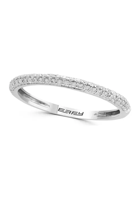 Outlet 🎉 1/5 ct. t.w. Diamond Band in 14K White Gold by Effy® 🤩 2 Outlet 🎉 1/5 ct. t.w. Diamond Band in 14K White Gold by Effy® 🤩 - Image 2