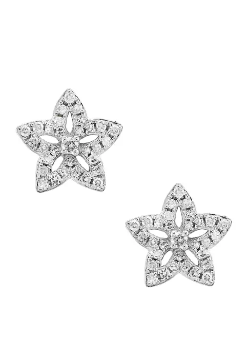 New 👏 14K White Gold Diamond Earrings by Effy® 🤩 1 New 👏 14K White Gold Diamond Earrings by Effy® 🤩