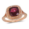 Best Sale ✨ 14K Rose Gold 3/8 ct. t.w. Diamond and 2.95 ct. t.w. Rhodolite Ring by Effy® ⭐