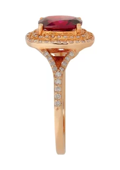Best Sale ✨ 14K Rose Gold 3/8 ct. t.w. Diamond and 2.95 ct. t.w. Rhodolite Ring by Effy® ⭐ -Effy® Sales Shop Belk 4953