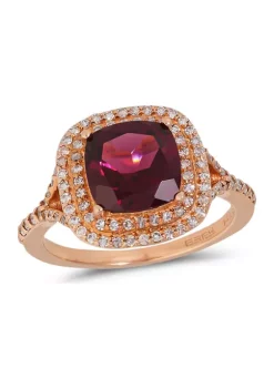 Best Sale ✨ 14K Rose Gold 3/8 ct. t.w. Diamond and 2.95 ct. t.w. Rhodolite Ring by Effy® ⭐ -Effy® Sales Shop Belk 4954