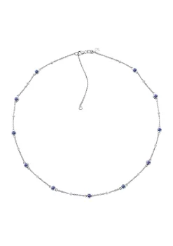 Hot Sale ✔️ 1/8 ct. t.w. Diamond and 1.25 ct. t.w. Tanzanite Necklace in 14K White Gold by Effy® 🔥