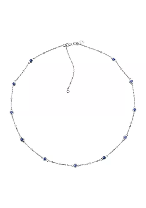Hot Sale ✔️ 1/8 ct. t.w. Diamond and 1.25 ct. t.w. Tanzanite Necklace in 14K White Gold by Effy® 🔥 2 Hot Sale ✔️ 1/8 ct. t.w. Diamond and 1.25 ct. t.w. Tanzanite Necklace in 14K White Gold by Effy® 🔥 - Image 2