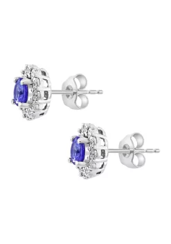 Hot Sale 🥰 7/8 ct. t.w. Tanzanite and 1/10 ct. t.w. Diamond Earrings in Sterling Silver by Effy® ⌛ 7 Hot Sale 🥰 7/8 ct. t.w. Tanzanite and 1/10 ct. t.w. Diamond Earrings in Sterling Silver by Effy® ⌛ -Effy® Sales Shop Belk 4963