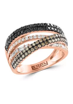 Deals 🤩 1.12 ct. t.w. Multi Diamond Ring in 14K Rose Gold by Effy® 🔥