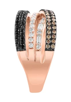 Deals 🤩 1.12 ct. t.w. Multi Diamond Ring in 14K Rose Gold by Effy® 🔥 -Effy® Sales Shop Belk 4969
