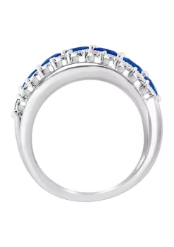 Wholesale 🎉 Diamond and Natural Sapphire Ring in Sterling Silver by Effy® 💯 -Effy® Sales Shop Belk 4978