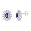 Promo 🧨 Diamond and Natural Sapphire Earrings in 14K White Gold by Effy® 🌟