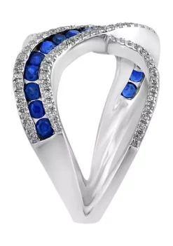 Buy 😍 1/3 ct. t.w. Diamond and 5/8 ct. t.w. Natural Sapphire Orbit Ring in 14k White Gold by Effy® 🥰 6 Buy 😍 1/3 ct. t.w. Diamond and 5/8 ct. t.w. Natural Sapphire Orbit Ring in 14k White Gold by Effy® 🥰 -Effy® Sales Shop Belk 4995
