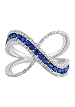 Buy 😍 1/3 ct. t.w. Diamond and 5/8 ct. t.w. Natural Sapphire Orbit Ring in 14k White Gold by Effy® 🥰 7 Buy 😍 1/3 ct. t.w. Diamond and 5/8 ct. t.w. Natural Sapphire Orbit Ring in 14k White Gold by Effy® 🥰 -Effy® Sales Shop Belk 4996