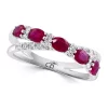 Discount ✨ 1/2 ct. t.w. Diamond and Natural Ruby Ring in 14K White Gold by Effy® 👏