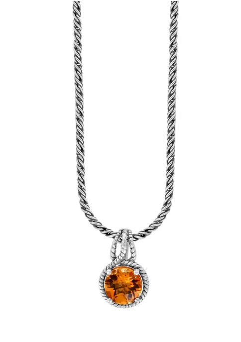Hot Sale 💯 Citrine Pendant Necklace in Sterling Silver by Effy® 🔥 1 Hot Sale 💯 Citrine Pendant Necklace in Sterling Silver by Effy® 🔥