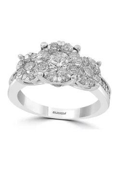 Discount ✔️ 1.94 ct. t.w. Diamond Cluster Ring in 14k White Gold by Effy® 👏 -Effy® Sales Shop Belk 503
