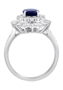 New 🥰 14K White Gold Diamond and Natural Sapphire Ring by Effy® 🎉 7 New 🥰 14K White Gold Diamond and Natural Sapphire Ring by Effy® 🎉 -Effy® Sales Shop Belk 5047