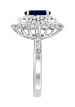 New 🥰 14K White Gold Diamond and Natural Sapphire Ring by Effy® 🎉 8 New 🥰 14K White Gold Diamond and Natural Sapphire Ring by Effy® 🎉 -Effy® Sales Shop Belk 5048